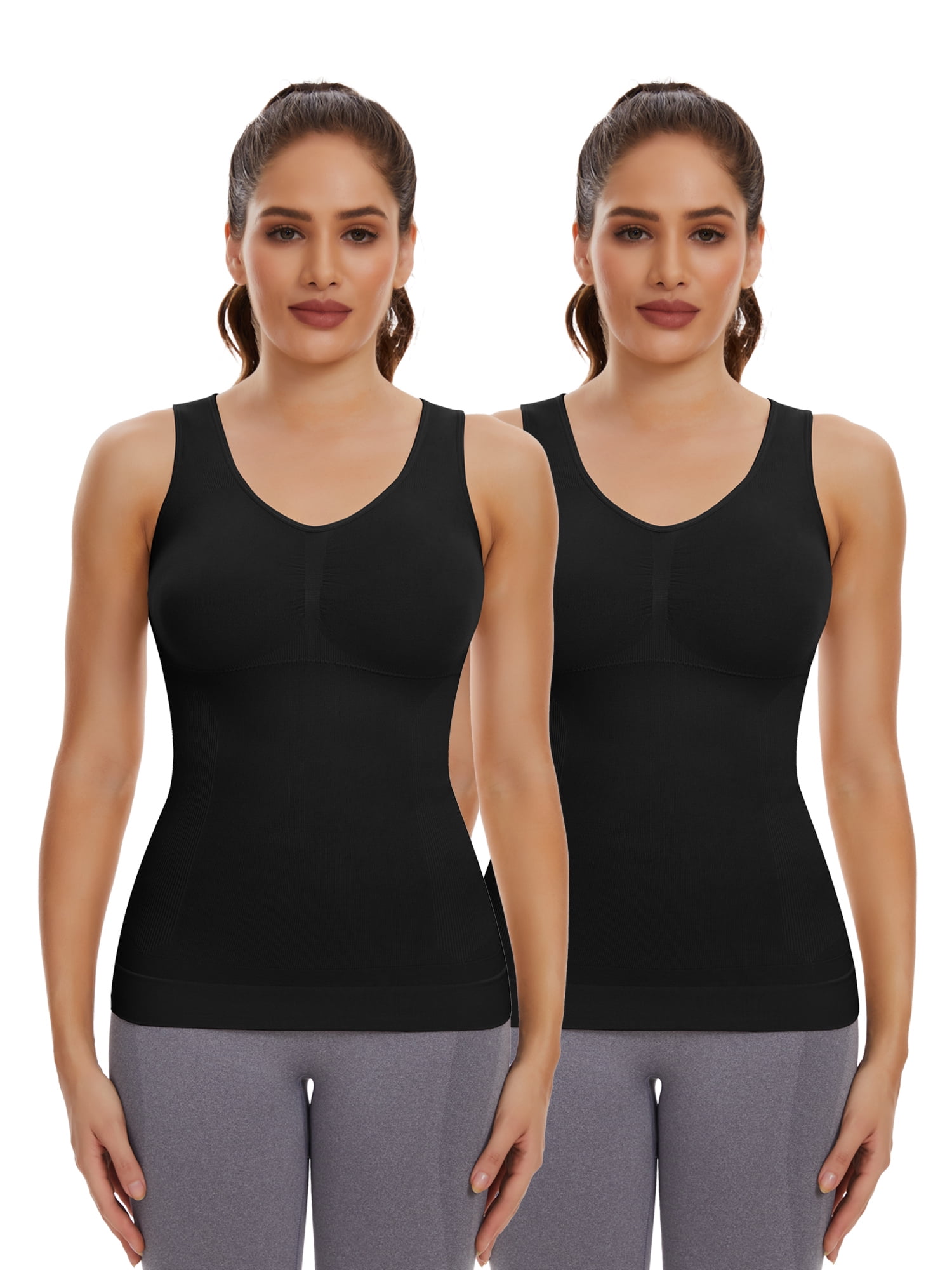 COMFREE Camisoles for Women with Built in Bra Slimming Cami Shaper