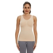 COMFREE Camisoles for Women with Built in Bra Slimming Cami Shaper Tummy Control Tank Top Shapewear Body Shaper
