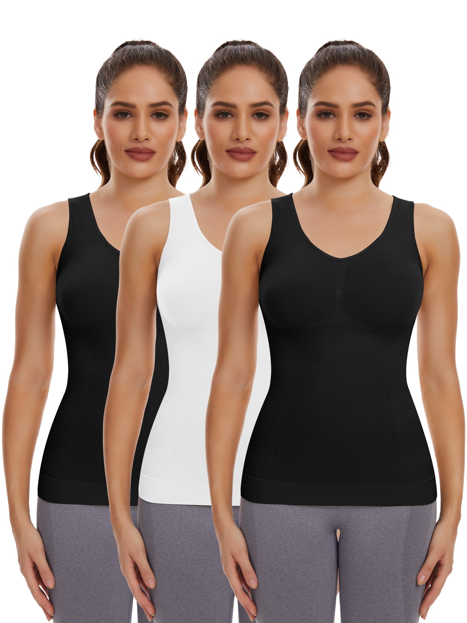 COMFREE Women's Cami Shaper Plus Size with Built in Bra Camisole
