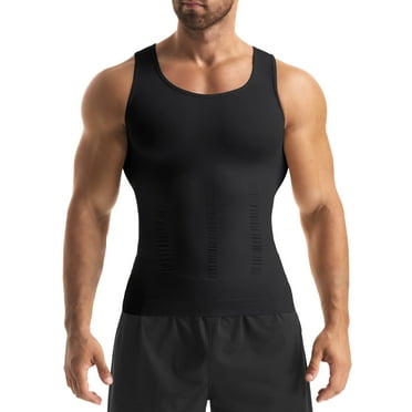 KIWI RATA Compression Shirts Men Sleeveless Slimming Undershirts Tummy Control and Body Shaper Tank Top
