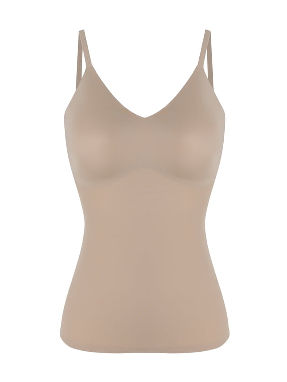 Compression Tank Tops for Women Tummy Control Shapewear Seamless Body Shaper Workout V-Neck Camisole Cami Tops