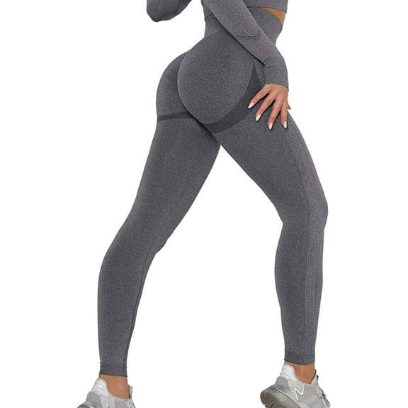COMFREE High Waist Gym Seamless Leggings Workout Tights for Women Butt Lift Tummy Control Leggings Seamless Yoga Pants