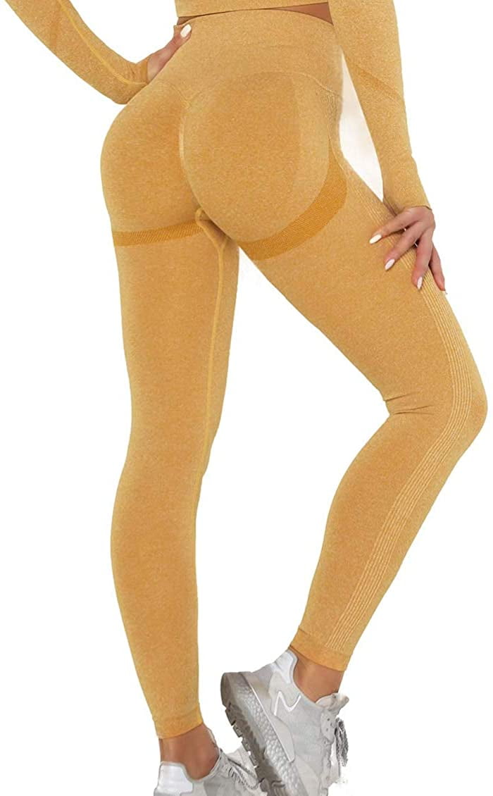 COMFREE Seamless Leggings Workout Gym Tights for Women High Waist Squat  Proof Compression Tummy Control Yoga Pants