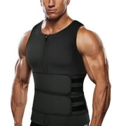 COMFREE Men Sauna Suit Hot Neoprene Body Shaper Waist Trainer Sweat Vest Tank Top Corset Workout Compression Shirt GYM for Weight Loss Tummy Fat Loss