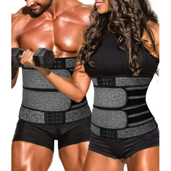 COMFREE Men&Women's Sauna Waist Trainer Corsets Sweat Belt Neoprene for Weight Loss Abdomen Body Shaper Trimmer Workout Sport Girdle