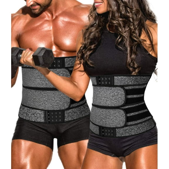 COMFREE Men&Women's Sauna Waist Trainer Corsets Sweat Belt Neoprene for Weight Loss Abdomen Body Shaper Trimmer Workout Sport Girdle