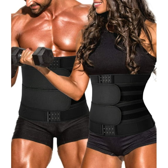 COMFREE Men&Women's Sauna Waist Trainer Corsets Sweat Belt Neoprene for Weight Loss Abdomen Body Shaper Trimmer Workout Sport Girdle