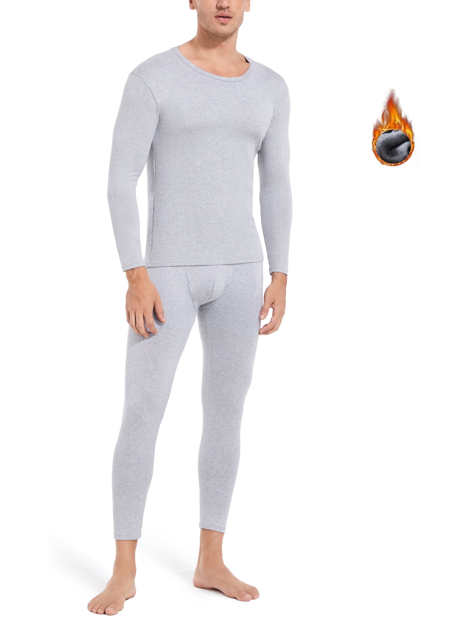 COMFREE Men’s Thermal Underwear Fleece Lined Base Layer Long Johns Set