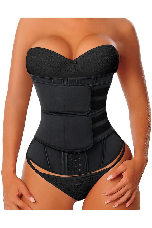 Neoprene Sauna Waist Trainer Corset Sweat Belt for Women Compression Cincher Band Workout Fitness Back Support