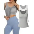 thumbnail image 1 of COMFREE Womens Camisoles Tops with Built in Padded Bra Basic Breathable Tank Top(S-3XL), 1 of 6