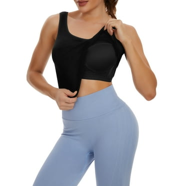 COMFREE Womens Camisoles Tops with Built in Padded Bra Basic Breathable Tank Top(S-3XL)