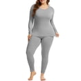 thumbnail image 1 of COMFREE Plus Size Women Thermal Underwear Long Johns Base Layer Top and Bottom Sets for Cold Weather, 1 of 7