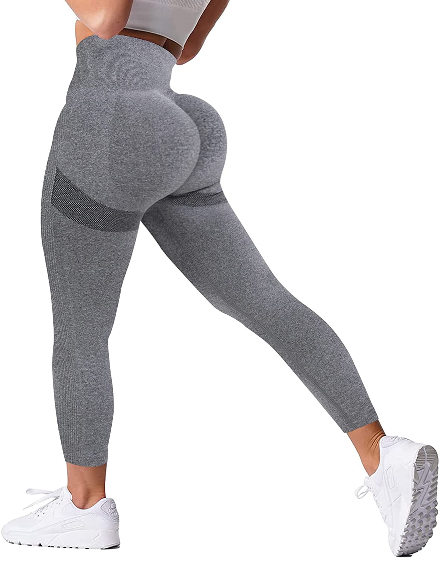 Olmlmt Workout Leggings for Women High Waisted Butt Lifting Gym Seamless  Scrunch Yoga Pants, Smile Dark Grey, S: Buy Online at Best Price in Egypt -  Souq is now