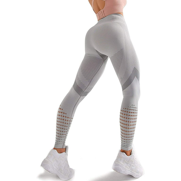 COMFREE Seamless Leggings Workout Gym Tights for Women High Waist Squat  Proof Compression Tummy Control Yoga Pants 