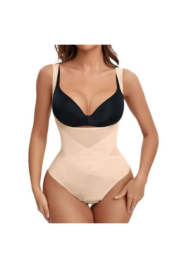 Shapewear Bodysuit for Women Tummy Control Body Shaper Waist Trainer Full Body Shaper Compression Thong Bodysuit