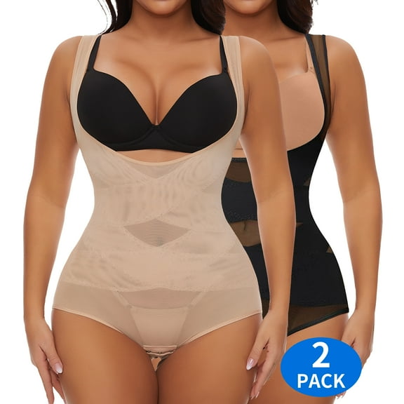 COMFREE Shapewear Bodysuit for Women Tummy Control Waist Trainer Butt Lifter Hi-Waist Body Shaper Slimming Girdles