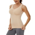 thumbnail image 1 of COMFREE Shapewear Camisoles with Built in Bra Tummy Control Compression Tank Tops for Women Body Shaper Padded Tanks, 1 of 7