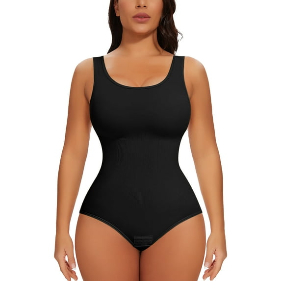 KIWI RATA Shapewear Bodysuit for Women Tummy Control Body Shaper Seamless Body Suit Sleeveless Going Out Tops