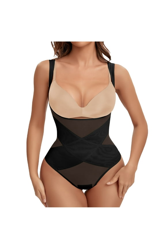 Shapewear Bodysuit for Women Tummy Control Body Shaper Waist Trainer Full Body Shaper Compression Thong Bodysuit