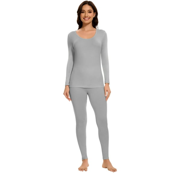 COMFREE Thermal Underwear for Women, Ultra Soft Long Johns Set Base Layer Top and Bottom for Cold Weather