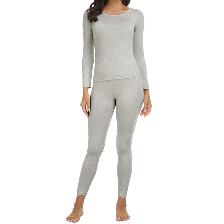 COMFREE Thermal Underwear for Women Ultra Soft Long Johns Set Base Layer Top and Bottom for Cold Weather