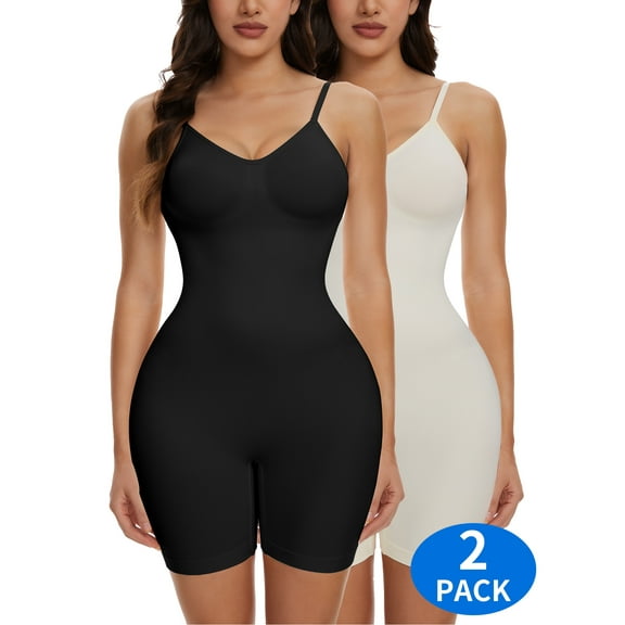 COMFREE Shapewear Bodysuit for Women Seamless Backless Tummy Control Bodysuits Body Shaper Jumpsuits Tank Tops