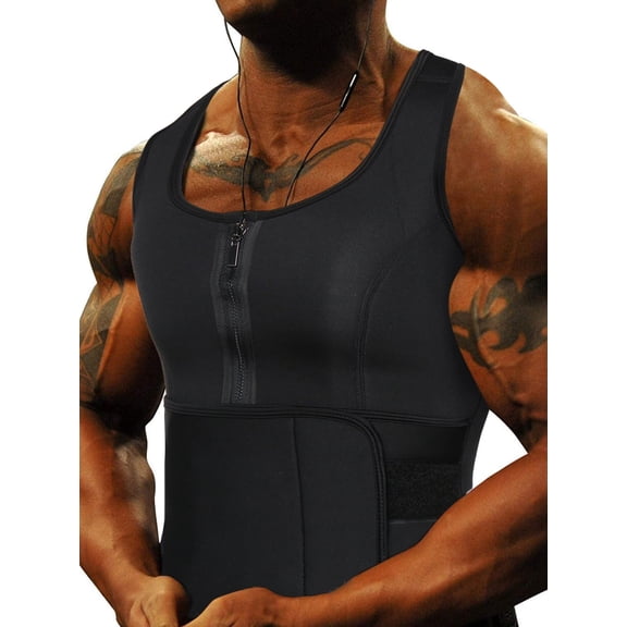 COMFREE Waist Trainer for Men Hot Neoprene Calorie Burning Tummy Control Corset Body Shaper Sauna Sweat burn Calorie Abdomen Workout Vest Tank Top Compression Shirt