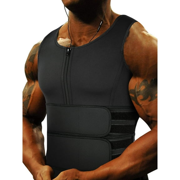 COMFREE Waist Trainer for Men Hot Neoprene Fat Burning Tummy Control Corset Body Shaper Sauna Sweat Weight Loss Abdomen Workout Vest Tank Top Compression Shirt
