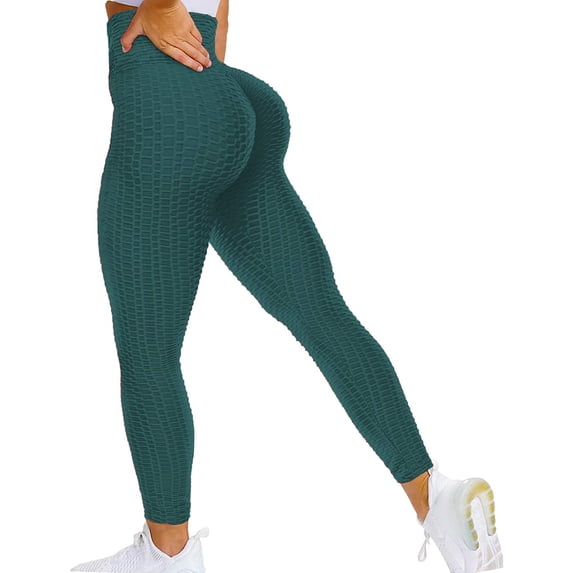 COMFREE Women High Waisted Yoga Pants Workout Butt Lifting Scrunch Booty Leggings Tummy Control Anti Cellulite Textured Tights