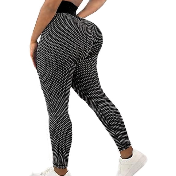 COMFREE Women High Waisted Yoga Pants Workout Butt Lifting Scrunch Booty Leggings Tummy Control Anti Cellulite Textured Tights