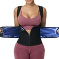 thumbnail image 1 of COMFREE Women Sauna Suit Waist Trainer Vest With Zipper Sweat Tank Top Body Shaper With Trimmer Belt, 1 of 6