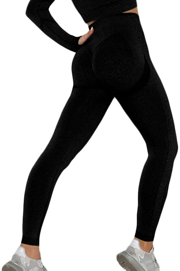 Women Seamless Ruched Butt Lifting Leggings High Waist Yoga Pants Tummy Control Workout Gym Scrunch Booty Tights Sports Compression