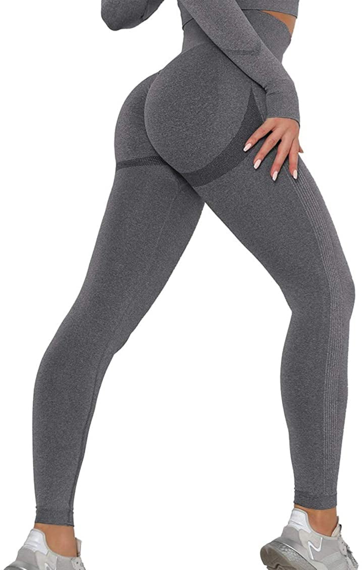 High Waist Seamless Yoga Pants Women's Solid Color Dot Striped Print Butt  Lifting Leggings Fitness Running Sport Gym Legging Outfits - CJdropshipping