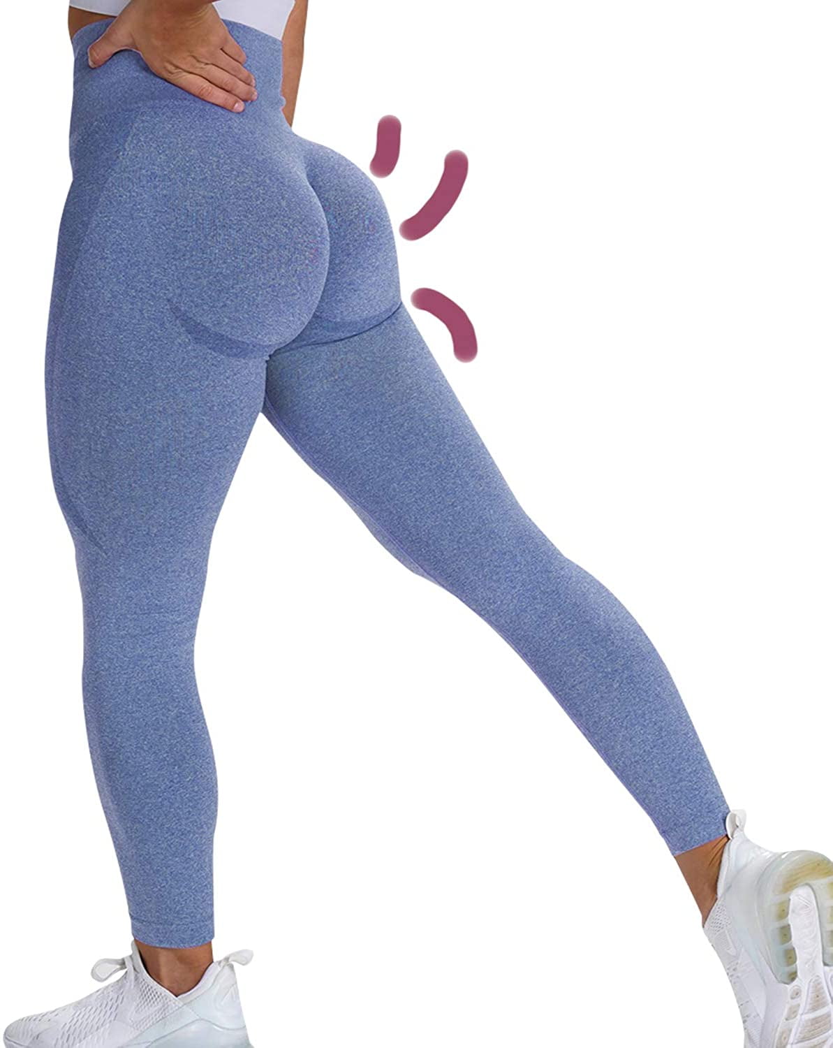 Women's Leggings Scrunch Butt Ruched Butt Lifting Tummy Control Butt Lift  Quick Dry High Waist Yoga Fitness Gym Workout Cropped Leggings Bottoms Dark