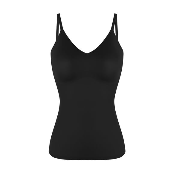 COMFREE Compression Tank Tops for Women Tummy Control Shapewear Seamless Body Shaper Workout V-Neck Camisole Cami Tops