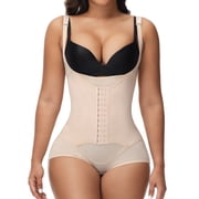 COMFREE Women Waist Trainer Bodysuit Tummy Control Corset Full Body Shaper Cincher Tank Top with Adjustable Straps
