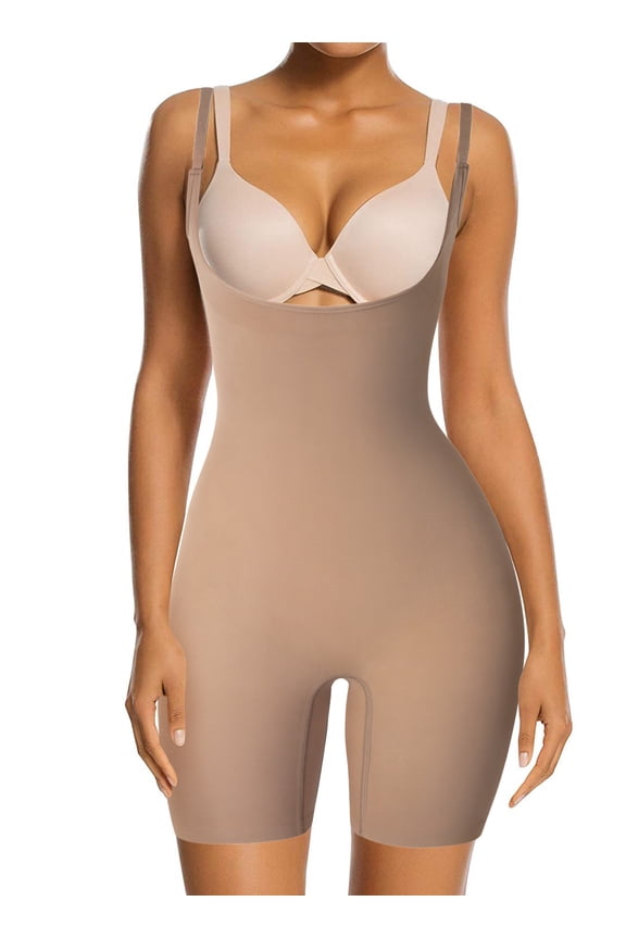 Women Waist Trainer Corset Bodysuit Butt Lifter Tummy Control Shapewear Underwear Post Surgery Girdle Full Body Shaper Open Bust