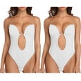 thumbnail image 1 of COMFREE Women's Backless Shapewear Bra U Plunge Seamless Low Back Thong Body Shaper Deep V Bodysuit, 1 of 5