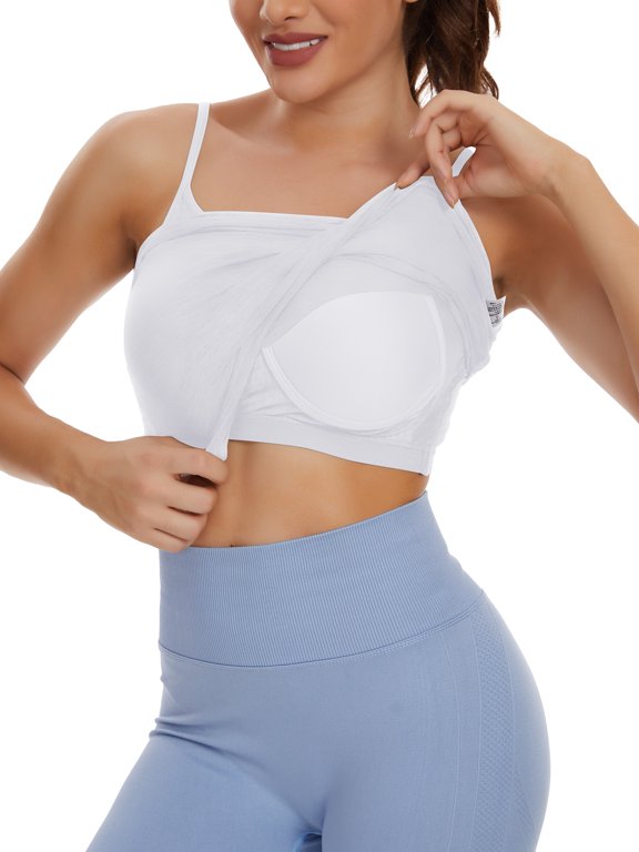 Women's Camisole with Built in Bra Adjustable Spaghetti Straps Tank Top Cami Comfort S-2XL