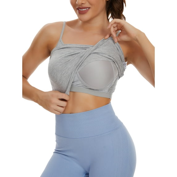 COMFREE Women's Camisole with Built in Bra Adjustable Spaghetti Straps Tank Top Cami Comfort S-2XL