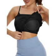 COMFREE Women's Camisole with Built in Bra Plus Size Adjustable Spaghetti Strap Tank Top Cami Stretch Casual Undershirts