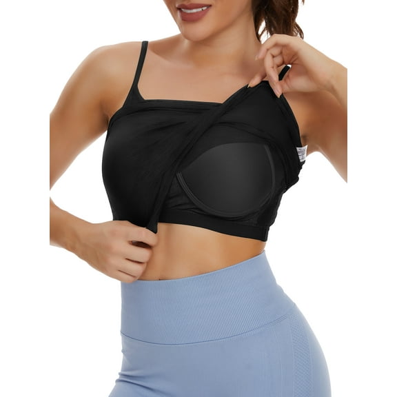 COMFREE Womens Camisoles Tops with Built in Padded Bra Basic Breathable Tank Top(S-3XL)