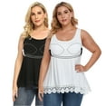 thumbnail image 1 of COMFREE Women's Camisole with Built in Bra Plus Size Tank Top Cami Flowy Casual Tops with Adjustable Strap (S-4XL), 1 of 7