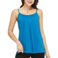 thumbnail image 1 of COMFREE Women's Camisole with Built in Bra Tank Top Flowy Swing Pleated Tank Top Cami with Adjustable Strap, 1 of 7