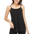 thumbnail image 1 of COMFREE Women's Camisole with Built in Bra Tank Top Flowy Swing Pleated Tank Top Cami with Adjustable Strap, 1 of 7