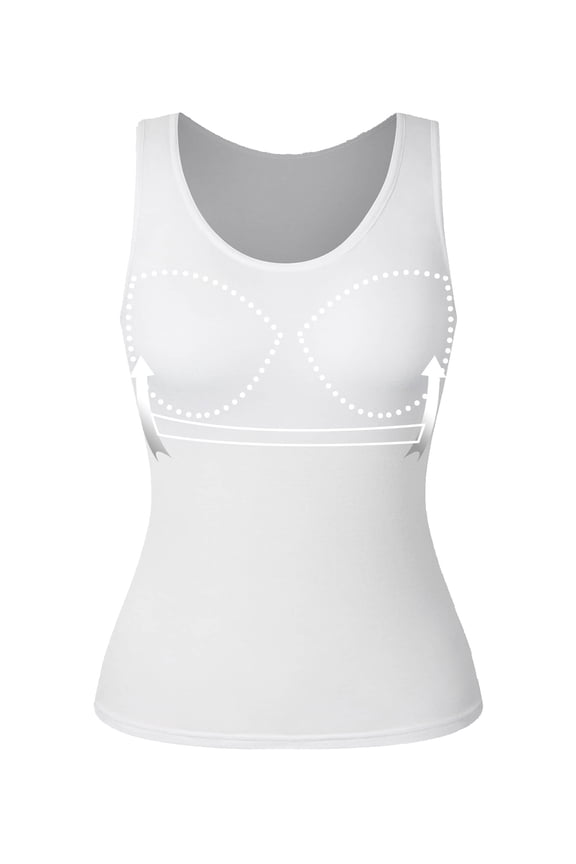 Camisole with Built in Bra for Women Plus Size Tank Tops Wide Strap Tops(S-3XL)