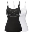 thumbnail image 1 of COMFREE Women's Camisole with Built in Padded Bra Adjustable Spaghetti Strap Tank Top Cami Comfort(S-3XL), 1 of 7