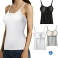 COMFREE Women's Camisole with Built in Padded Bra Adjustable Spaghetti Strap Tank Top Cami