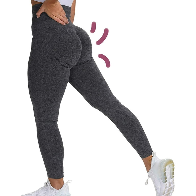 COMFREE Women's High Waist Workout Compression Seamless Fitness Yoga  Leggings Butt Lift Active Tummy Control Tights Stretch Pants