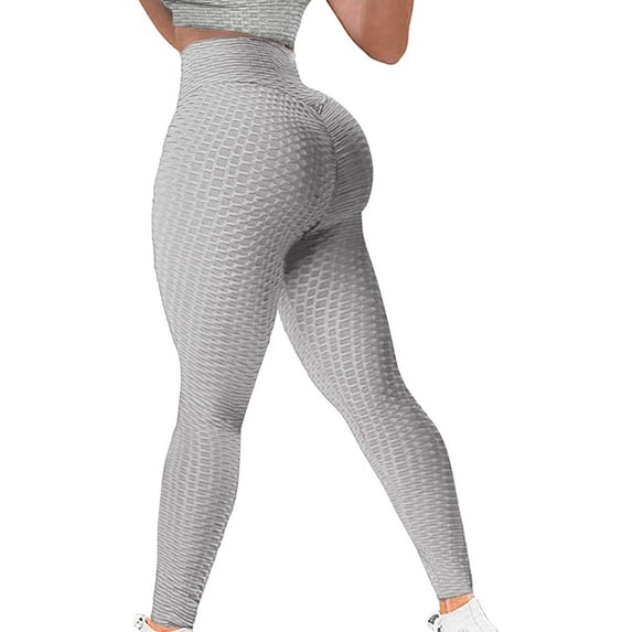COMFREE Women's High Waisted Yoga Pants Tummy Control Anti Cellulite Ruched Butt Lifting Scrunch Booty Leggings Workout Running Textured Tights